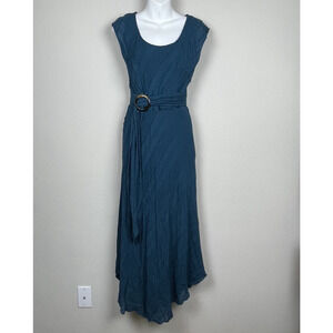 Anthropologie Moulinette Soeurs Maxi Dress Green Size 4 Forest Fairy‎ Buckle